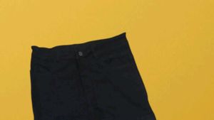 B@08 Size-28 Black Wide Leg Cargo Jeans