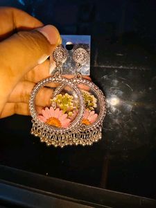 Handmade Resin Jhumke With Real Pressed Flowers |