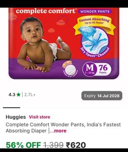 Huggies Wonder Pants( Pack of 76) Medium