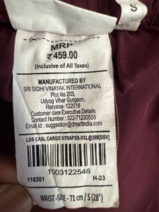 New Maroon Cargo Pants