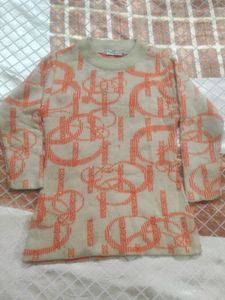 Kids Girls Long Wool Top