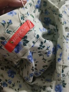 Floral Print Shirt Dress w/Belt