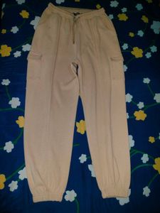 Beige Cargo Sweatpants