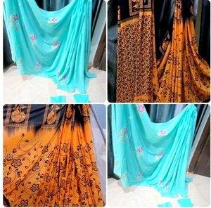 Set 2 Trading Quality Sarees & 1 Blouse