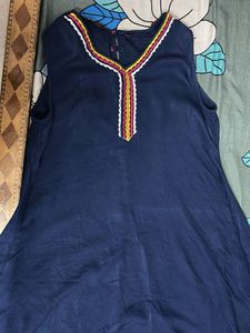 Ethnic Navy Blue Kurta frok
