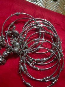 Vintage Silver Tone Bangles 2 Sets
