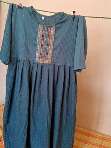 Elegant Pleated Ethnic Gown