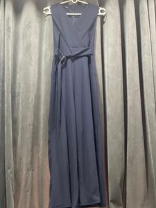 Shopper’s Stop Solid Sleeveless Polyester Blend Womens Regular Jumpsuit