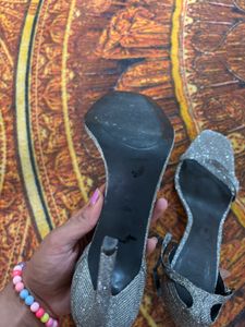MANGO Glitter Heels