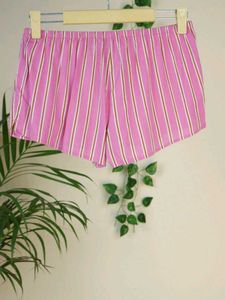 Pink Striped Shorts