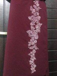 Burgundy Two-Piece Dress