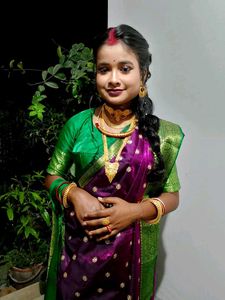 Purple And Green Banarasi Silk For Womens