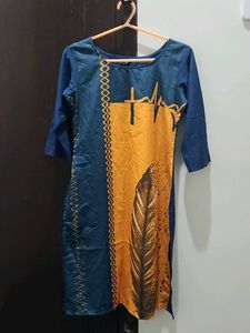 Stylish Blue & Gold Kurta