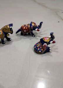 Combo of Meenakari Painted Animal Figurines