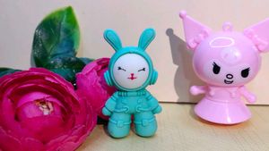 Cute Bunny & Kitty Figurine Set
