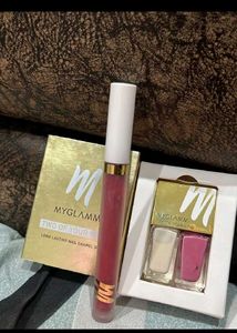 my glam lipstick and nail paint combo