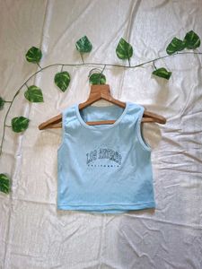 Blue Los Angeles Crop Top