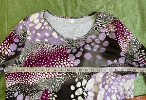 Abstract Print Long Sleeve Top