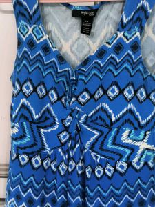 Blue Patterned Dress