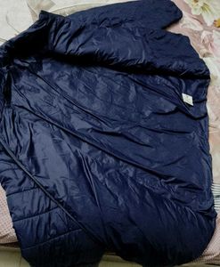Teamspirit Men Navy Blue Puffer Jacket