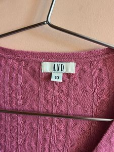 Pink Cable Knit Sweater