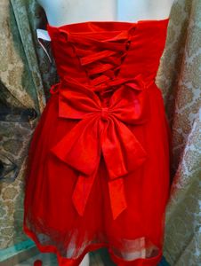 Red Tulle Party Dress