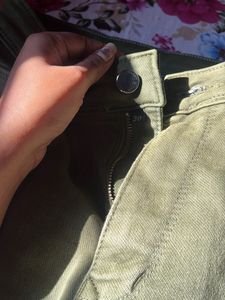 Olive green jeans