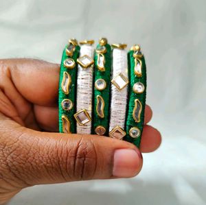 Thread Kundan Bangle.