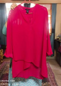 Chic Pink Flowy Top