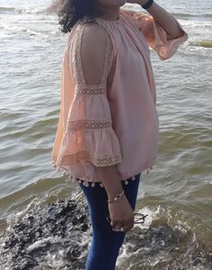 COVER STORY Peach Flared Top🍑🍑
