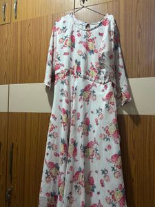 Floral Print Maxi Dress XXL
