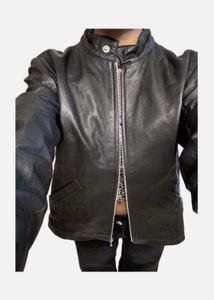 oversized leather jacket