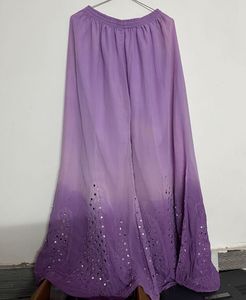 Lavender Mirror Work Kurti Set