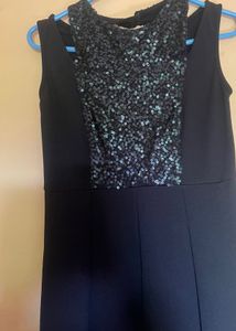 MISS CHASE BLACK SEQUENCE HALTER NECK JUMPSUIT