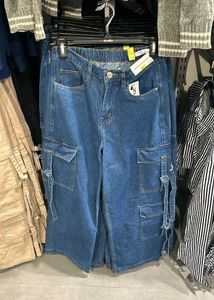 Blue Denim Cargo Shorts