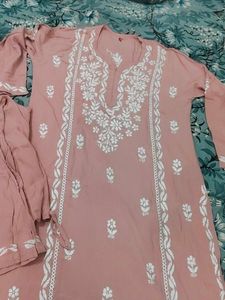 Lucknowi Chickenkari Plazo Set