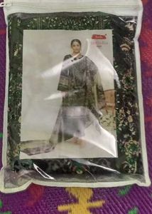 a suit of black printed