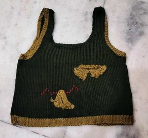 Floral Knit Top For Winter