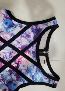Galaxy Print Fit &amp; Flare Dress