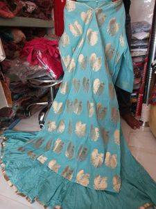 BIBA Womens Notched Neck Gold Woven Kurta with Inn