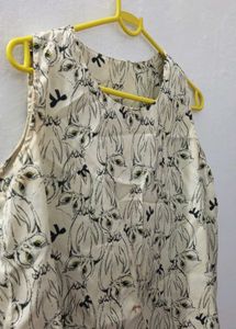 Owl Print Crop Top
