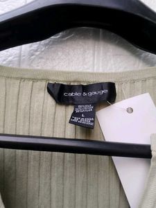 New with tag Pinterest Green Ribbed Knit Cardigan