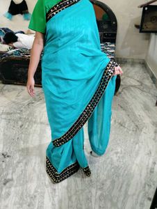 💙Heavy Partywear Saree + Blouse-Rs.999+Freebie🎁