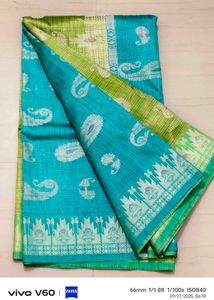 Elegant Blue & Green Saree
