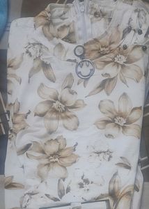 Off White Tunic  Stretchable Dress