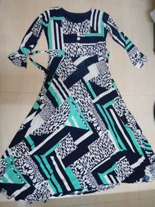 Patterned Midi Dress