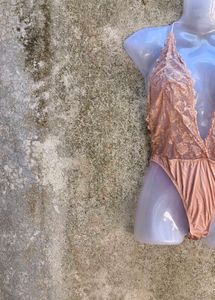 I. SEXY NUDE NET BODYSUIT