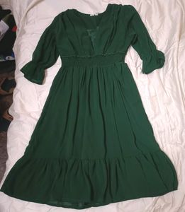 Green Colour Dress For Ladies
