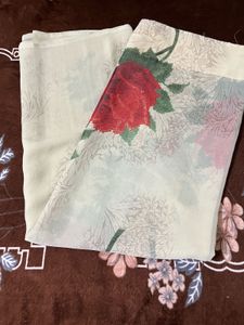 fix rate khaki colour flower print saree