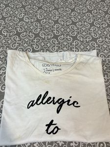 White Graphic Print Tee